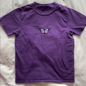 Brandy Melville purple butterfly shirt